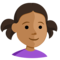 Girl - Medium emoji on Messenger